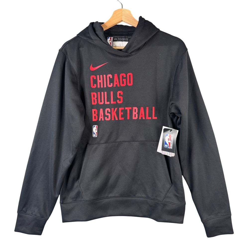 Nike Chicago Bulls NBA Spotlight Dri-FIT Basketball Hoodie Black FB5913-010 XS